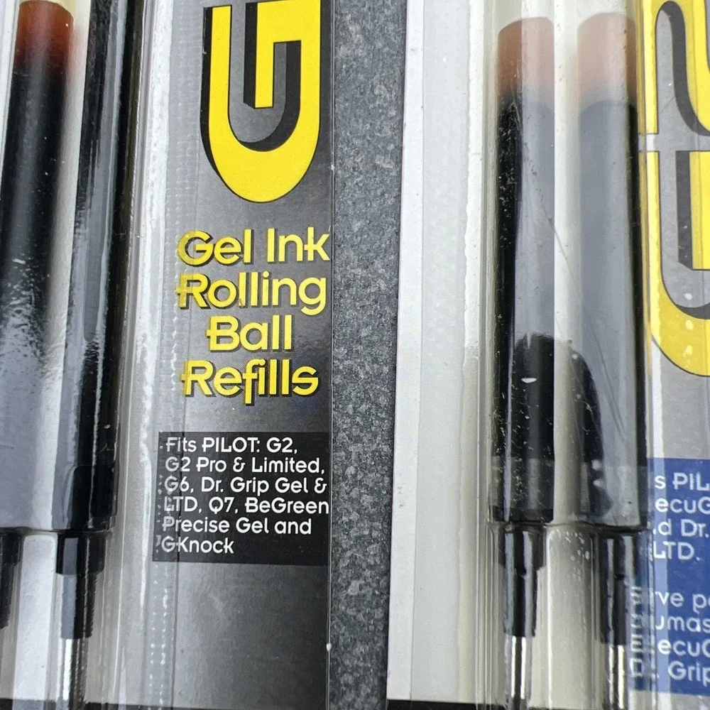 Pilot Dr. Grip Retractable Pen Refill, Fine Pt, Blue Black  Ink, 2 Pack of 2